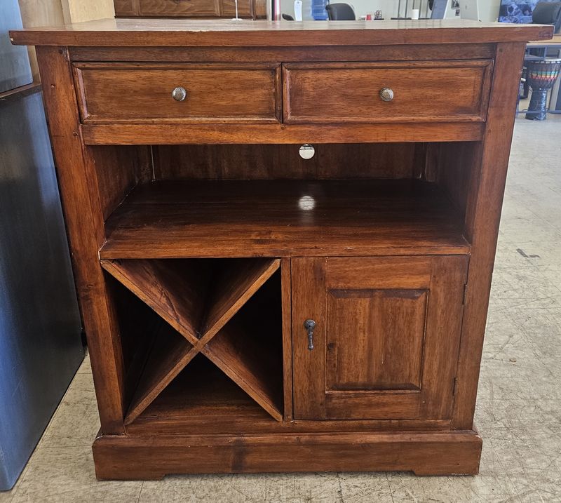 Rustic Farmhouse Wine Bar Cabinet - FREE DELIVERY