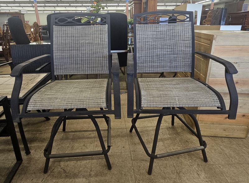 Pair of Outdoor Patio Sling Dining Chairs