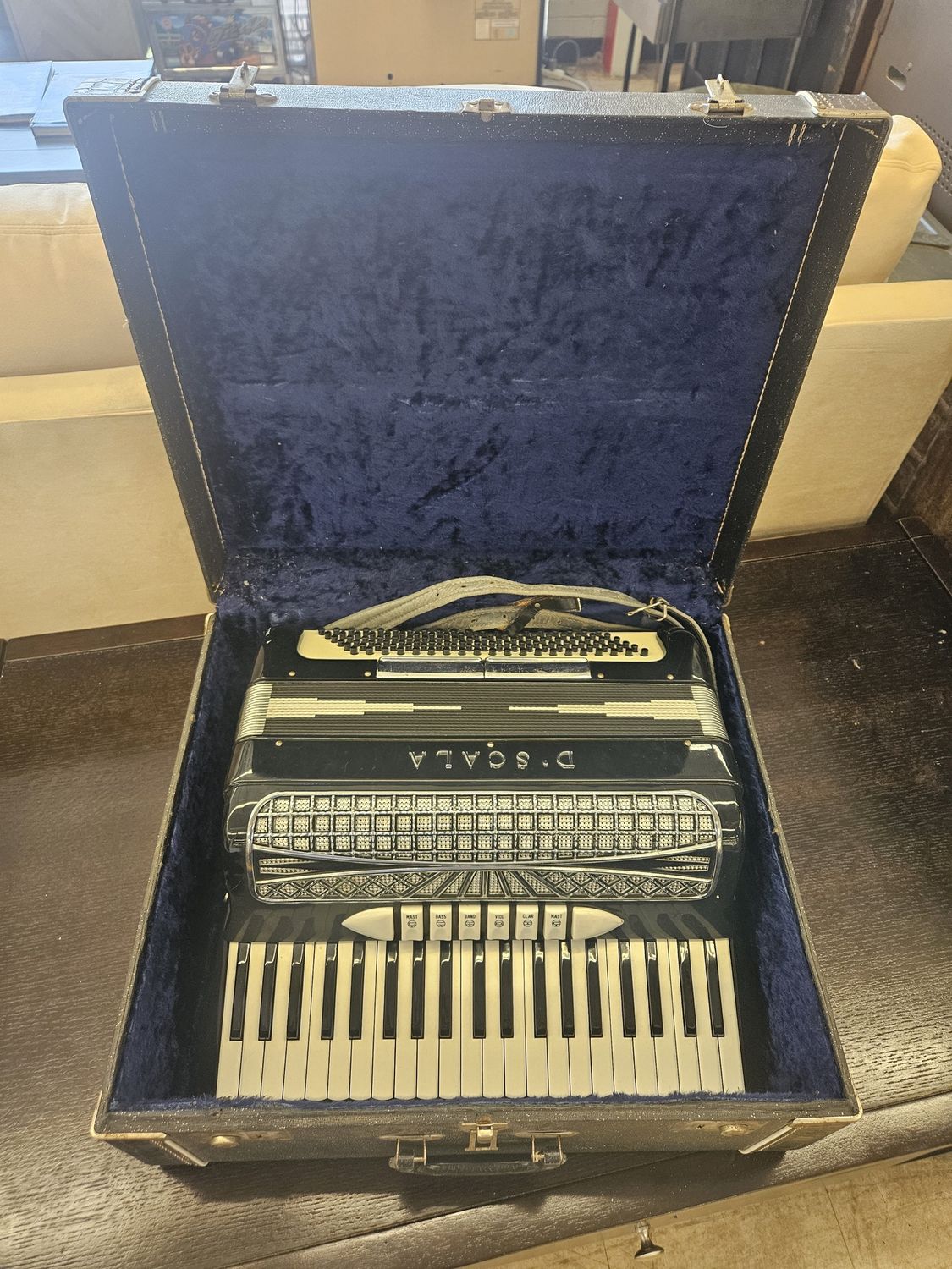 D. Scalia Vintage Piano Accordion with Hard Case