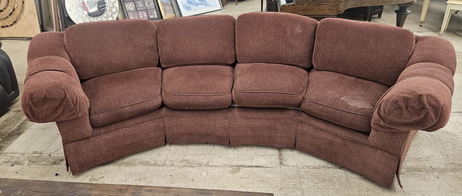 Curvy Burgundy Sofa