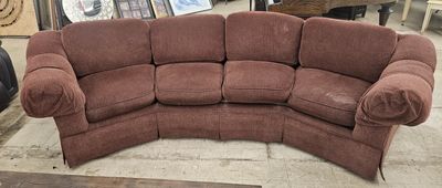 Curvy Burgundy Sofa