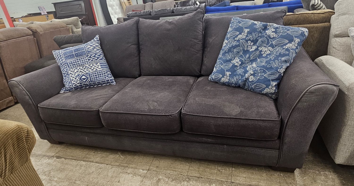 Contemporary Charcoal 3-Seater Sofa