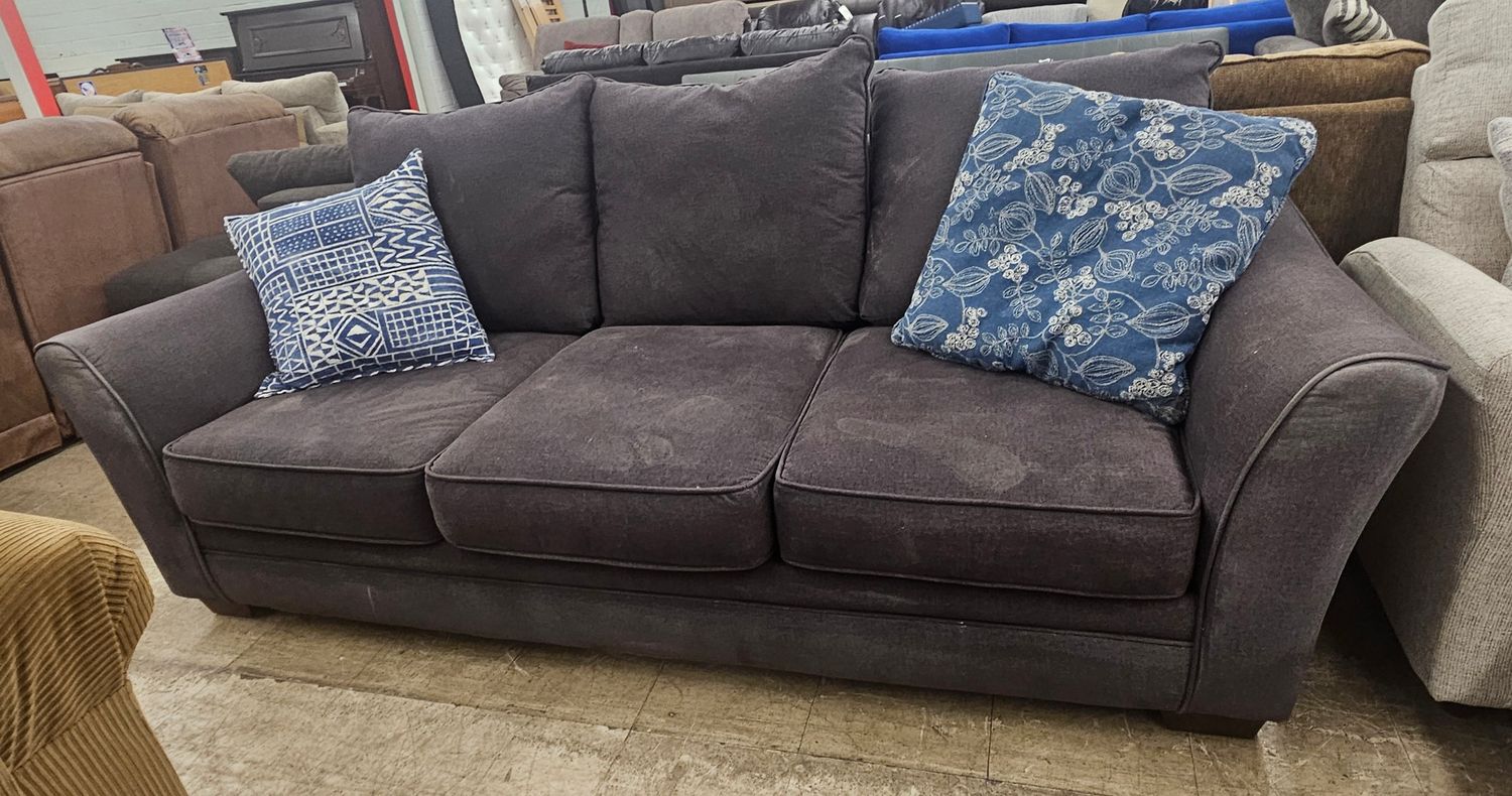 Contemporary Charcoal 3-Seater Sofa