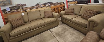 Traditional Tan Sofa &amp; Loveseat Set