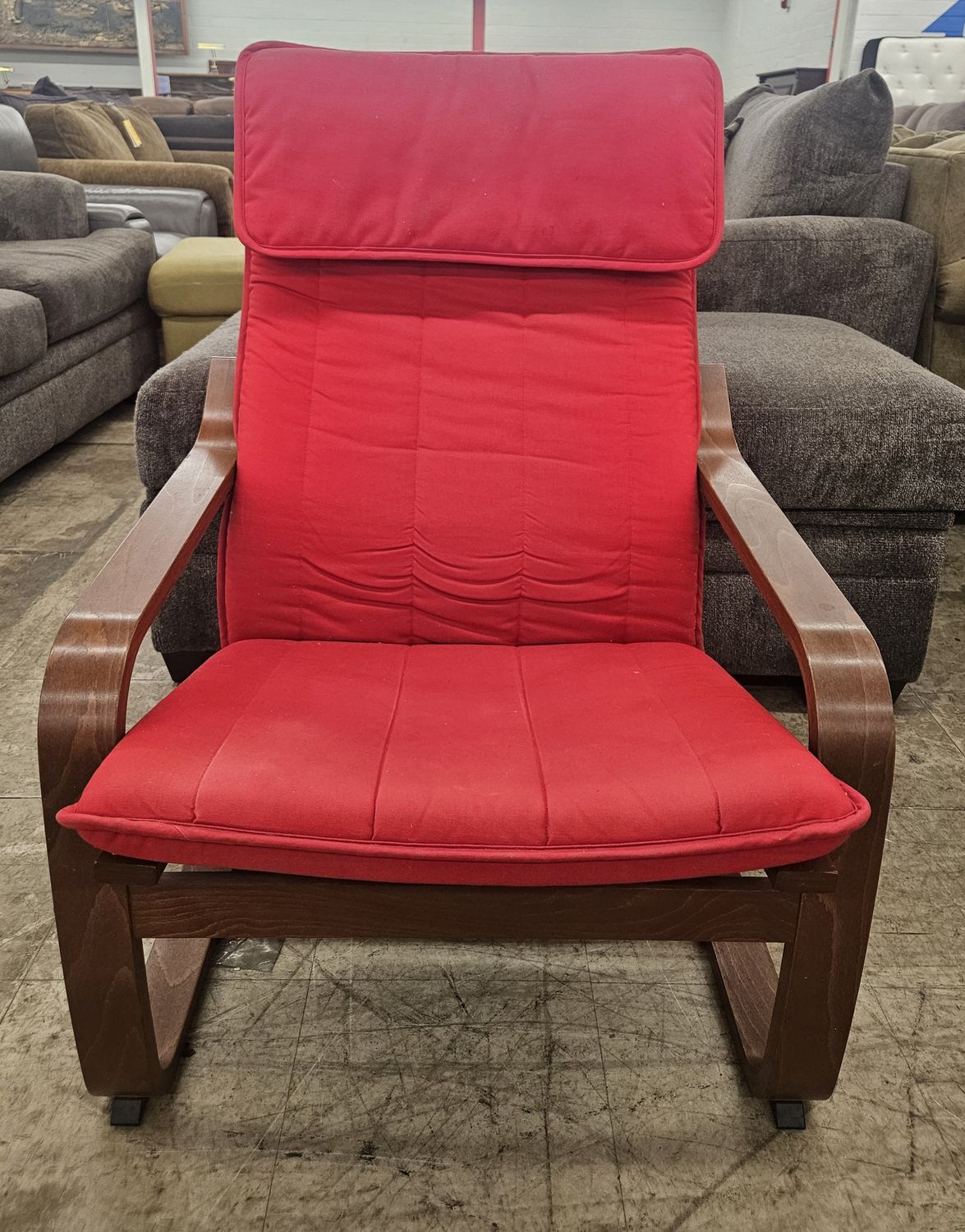 IKEA POÄNG Bentwood Accent Chair – STOP ( the red light )