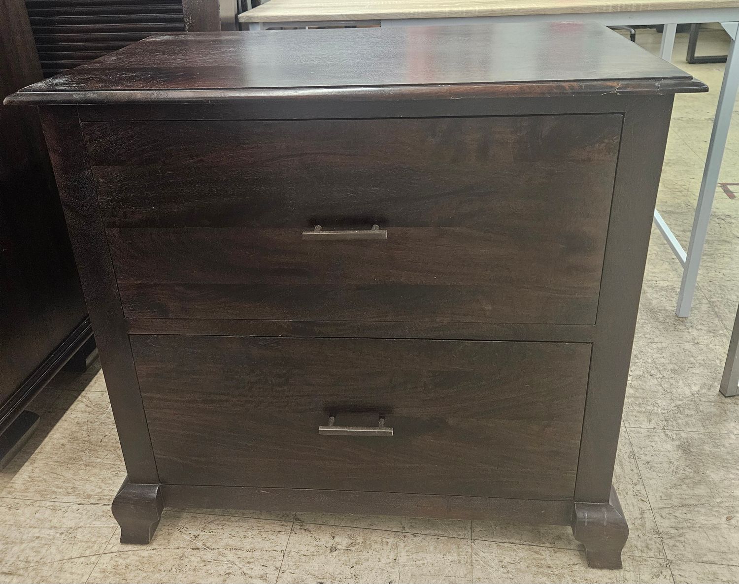 Contemporary Espresso 2-Drawer Lateral File Cabinet