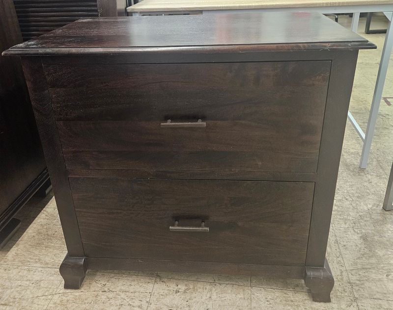 Contemporary Espresso 2-Drawer Lateral File Cabinet