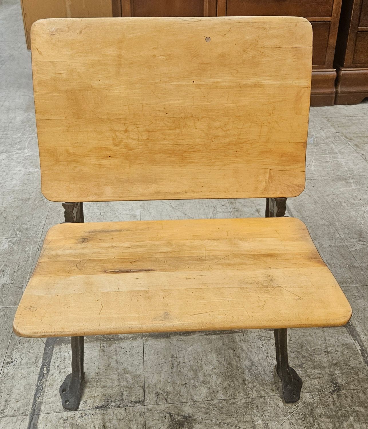 Antique Cast Iron School Desk