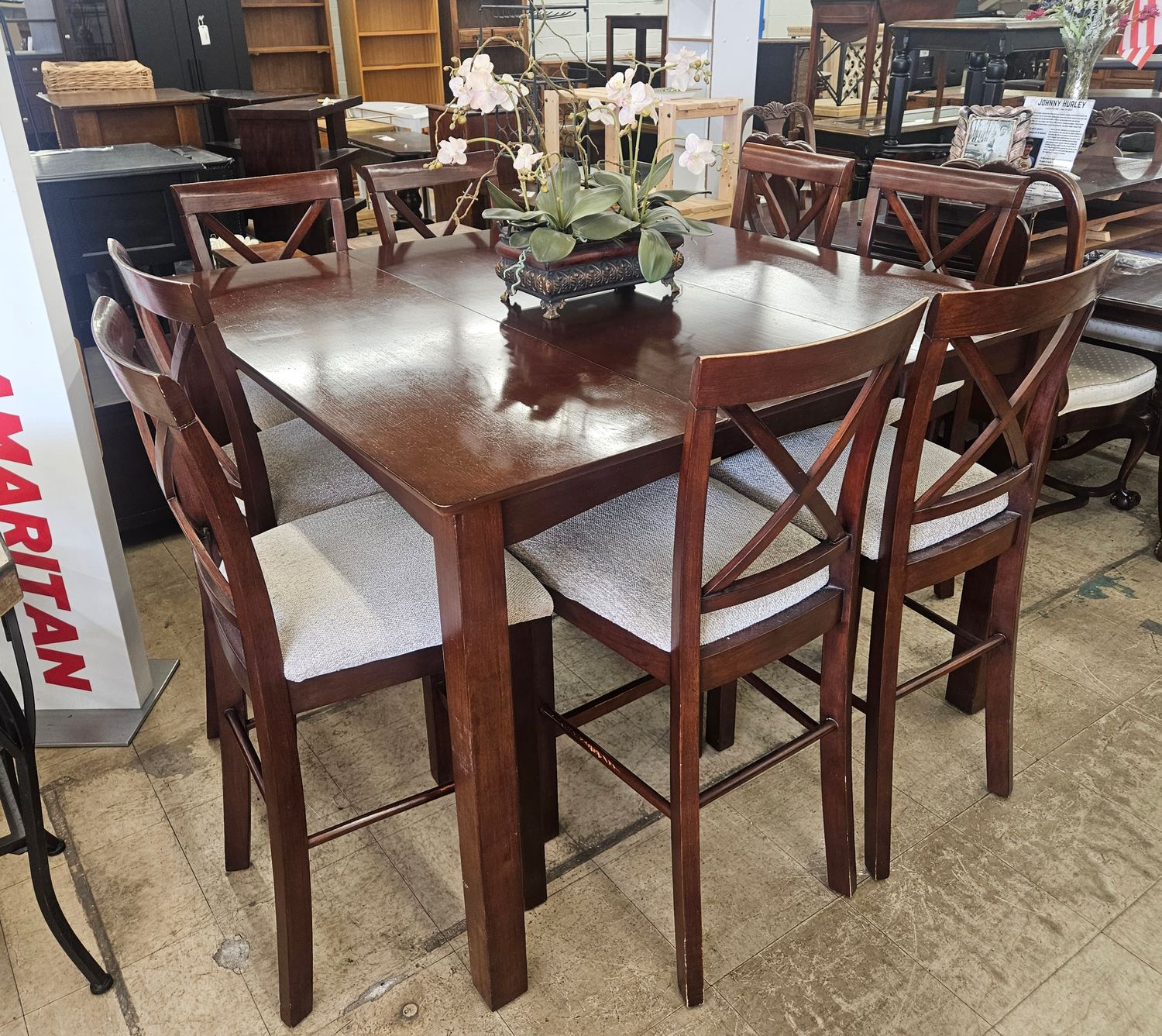 The Big Square 10-Piece Counter-Height Dining Set - FREE DELIVERY