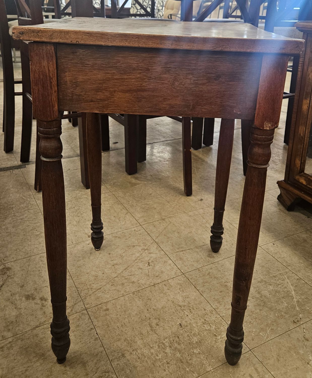 Vintage Turned-Leg Side Table