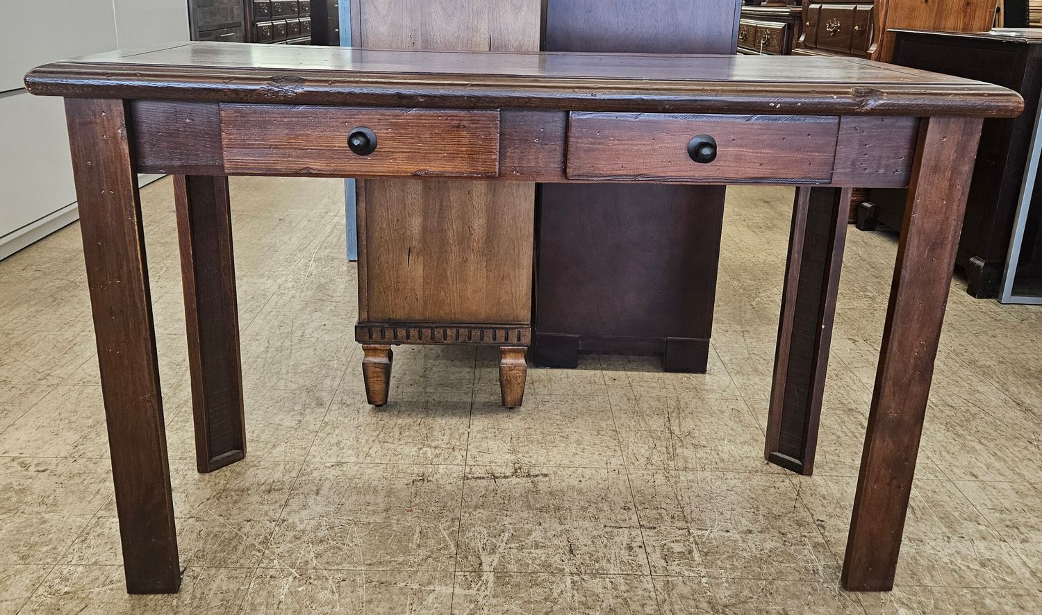 Rustic Two-Drawer Console Table