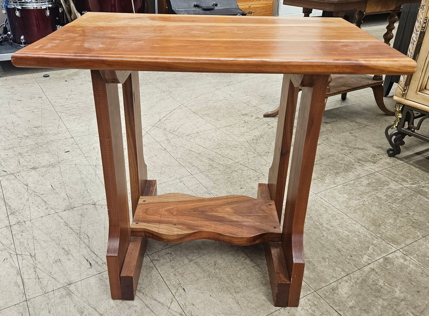 The Heritage Multi-Tonal Wood Trestle Side Table