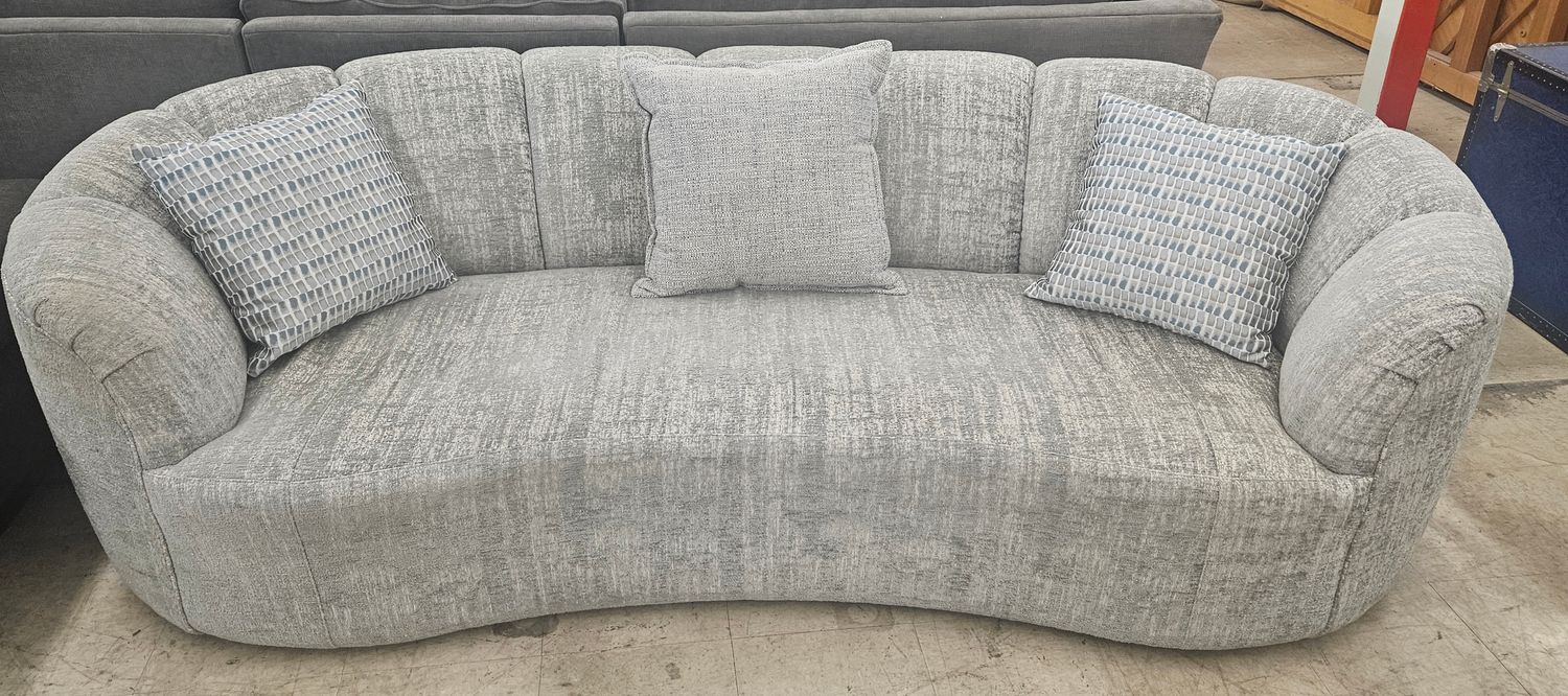 Curved Channel-Back Sofa - FREE DELIVERY