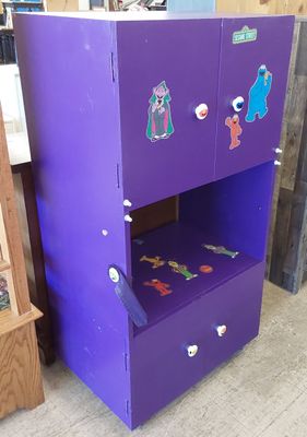 Sesame Street themed Kids Storage and Activity Cabinet