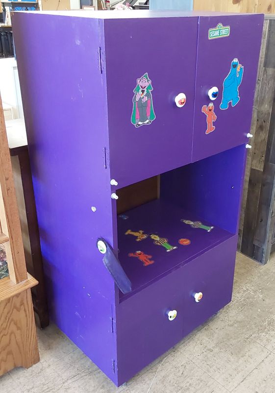 Sesame Street themed Kids Storage and Activity Cabinet