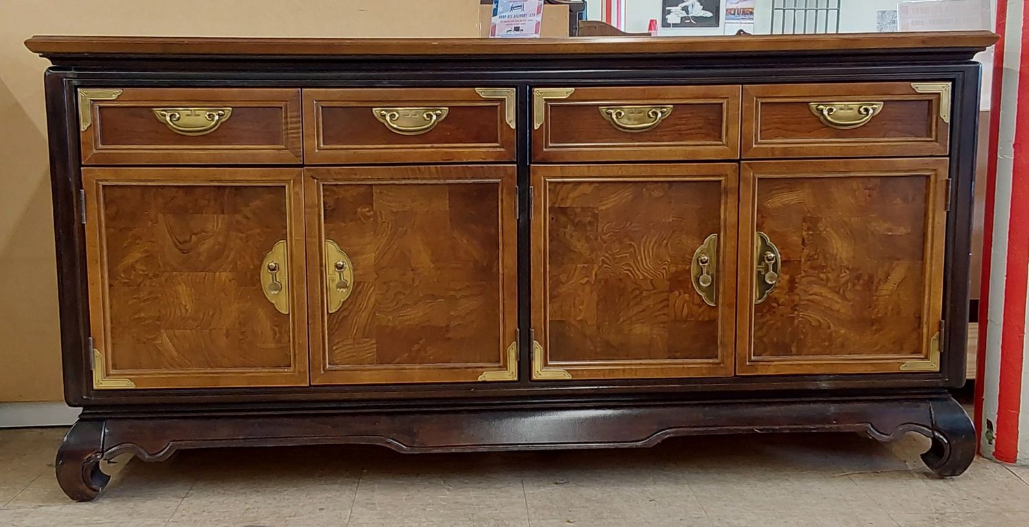 Broyhill Furniture Two-Tone Credenza &amp; Matching Storage Bench - FREE DELIVERY