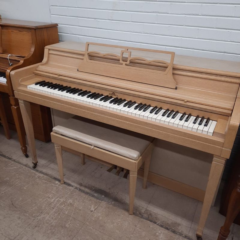 Blonde Wurlitzer Spinet Piano