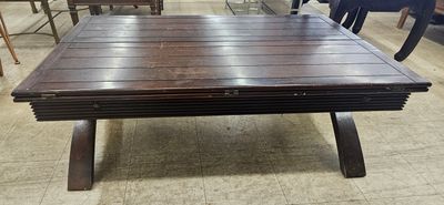 Expandable Dark Wood Dining Table