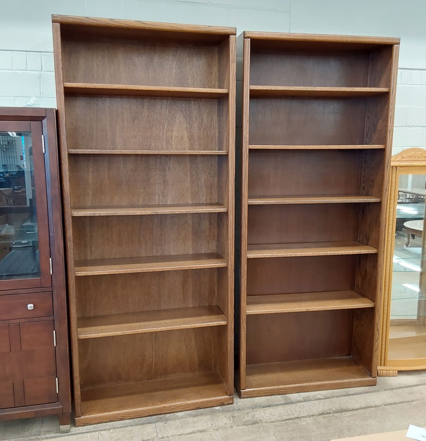 Matching Pair of Bookcases, Adjustable Shelving