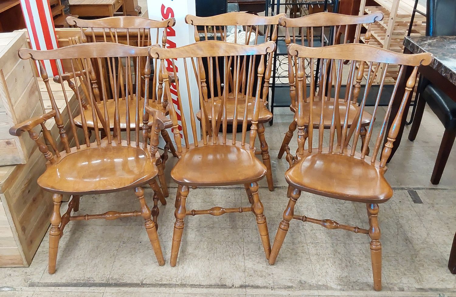 Set of 6 Windsor Dining Chairs