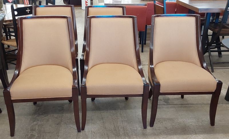 Set of 4 Brownstone Sienna Hardwood Upholstered Dining Chairs **FREE DELIVERY