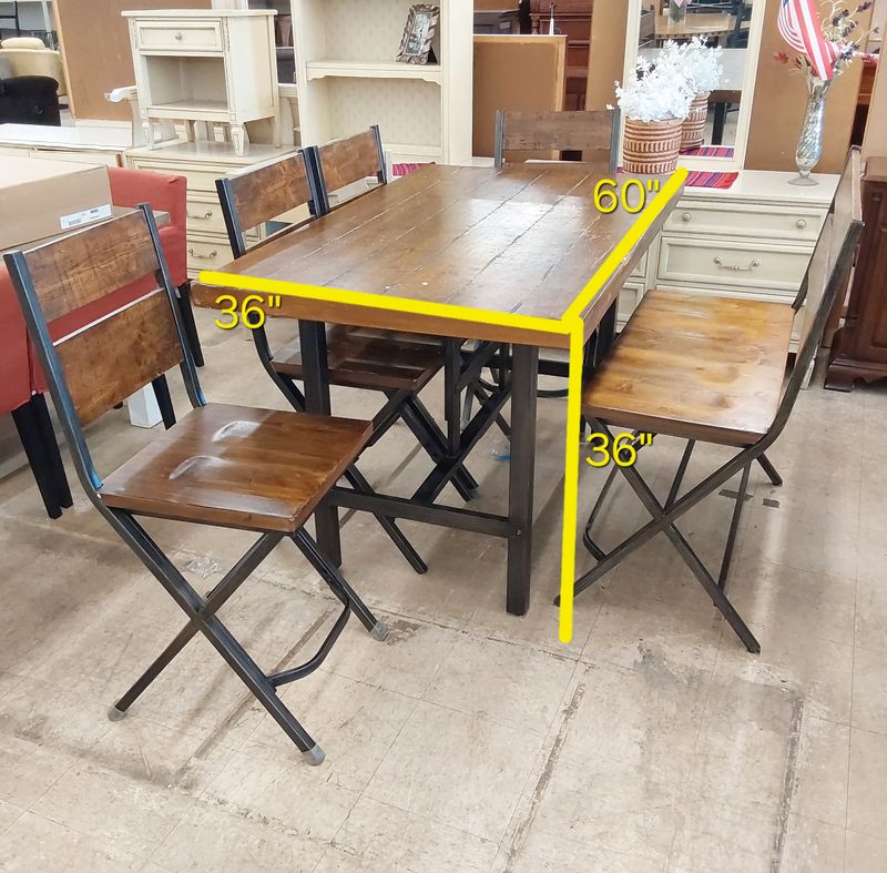 Industrial Counter-Height Dining Set with Bench