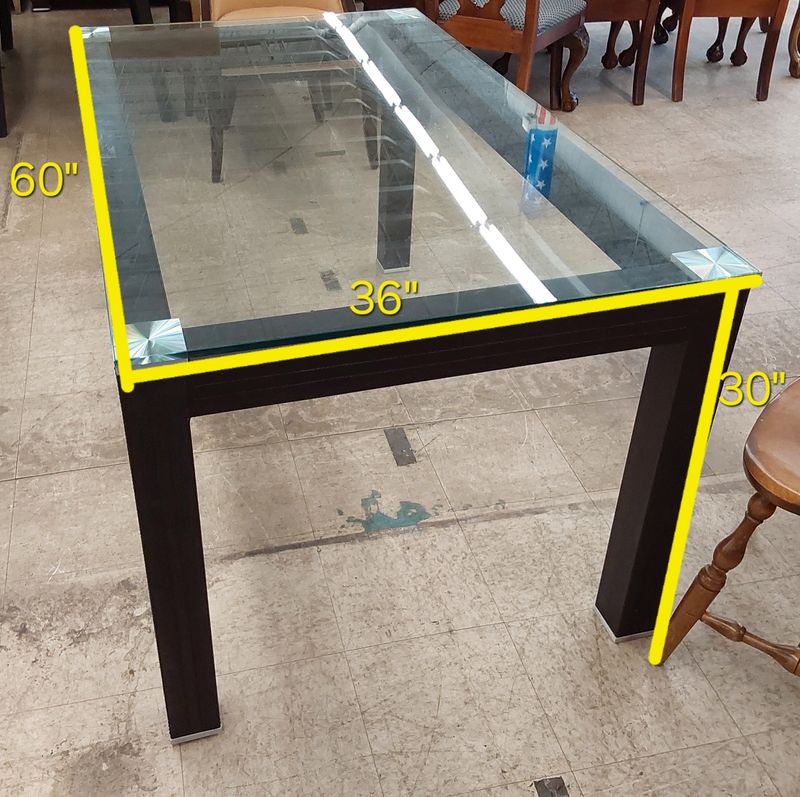 Glass Top Contemporary Dining Table