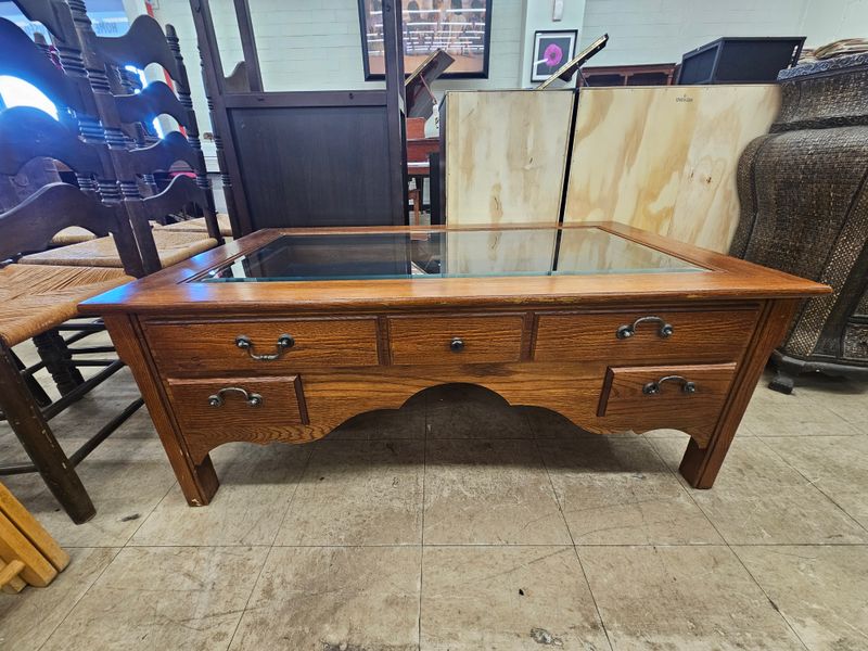 Riverside Glass-Top Display Coffee Table