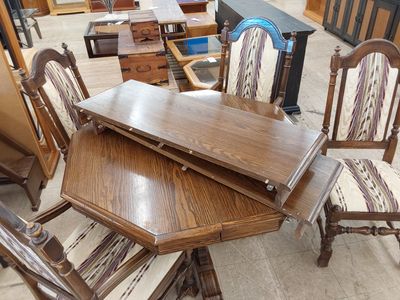 Ethan Allen Expanding Pedestal Dining Table &4 Chairs ☆☆FREE DELIVERY☆☆