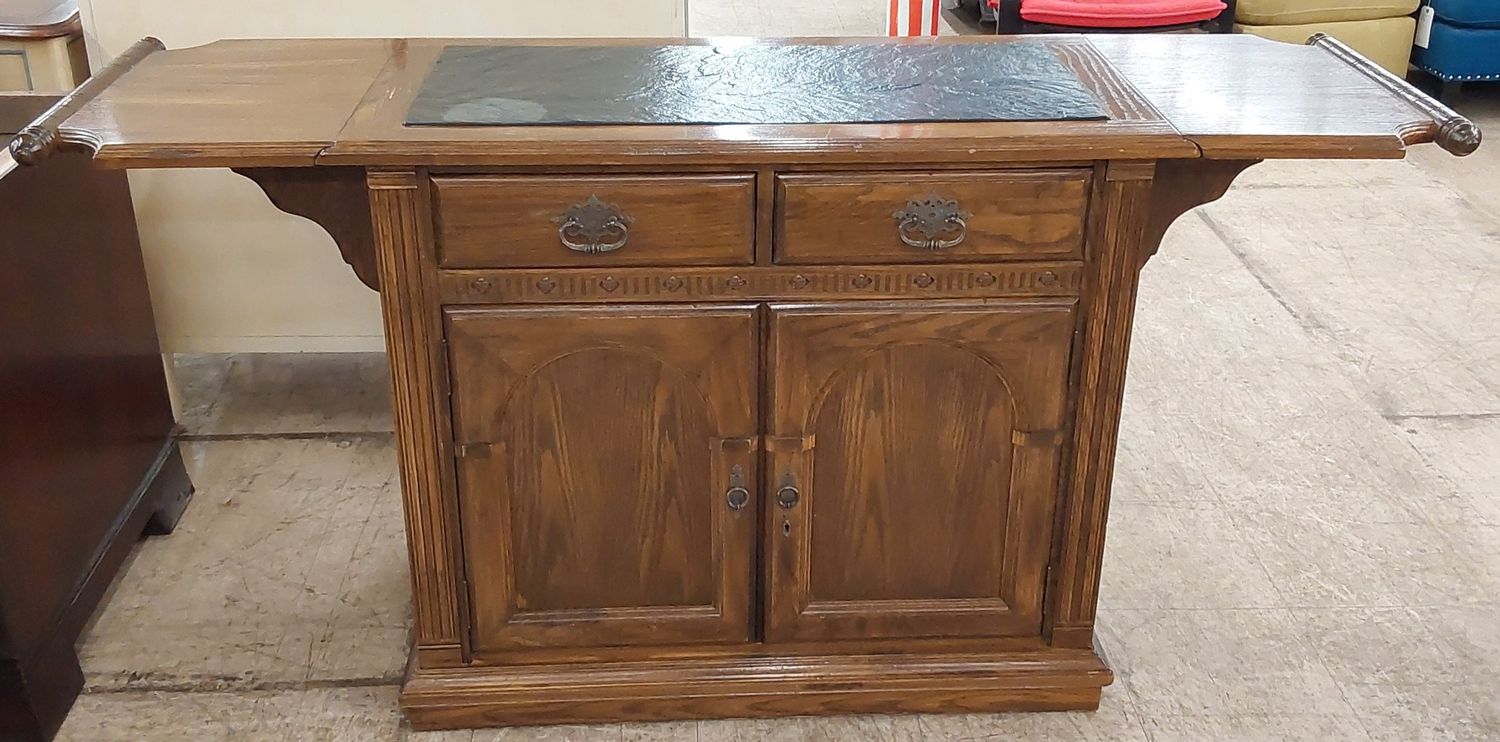 Worldly Entertainment Bar with Leaves