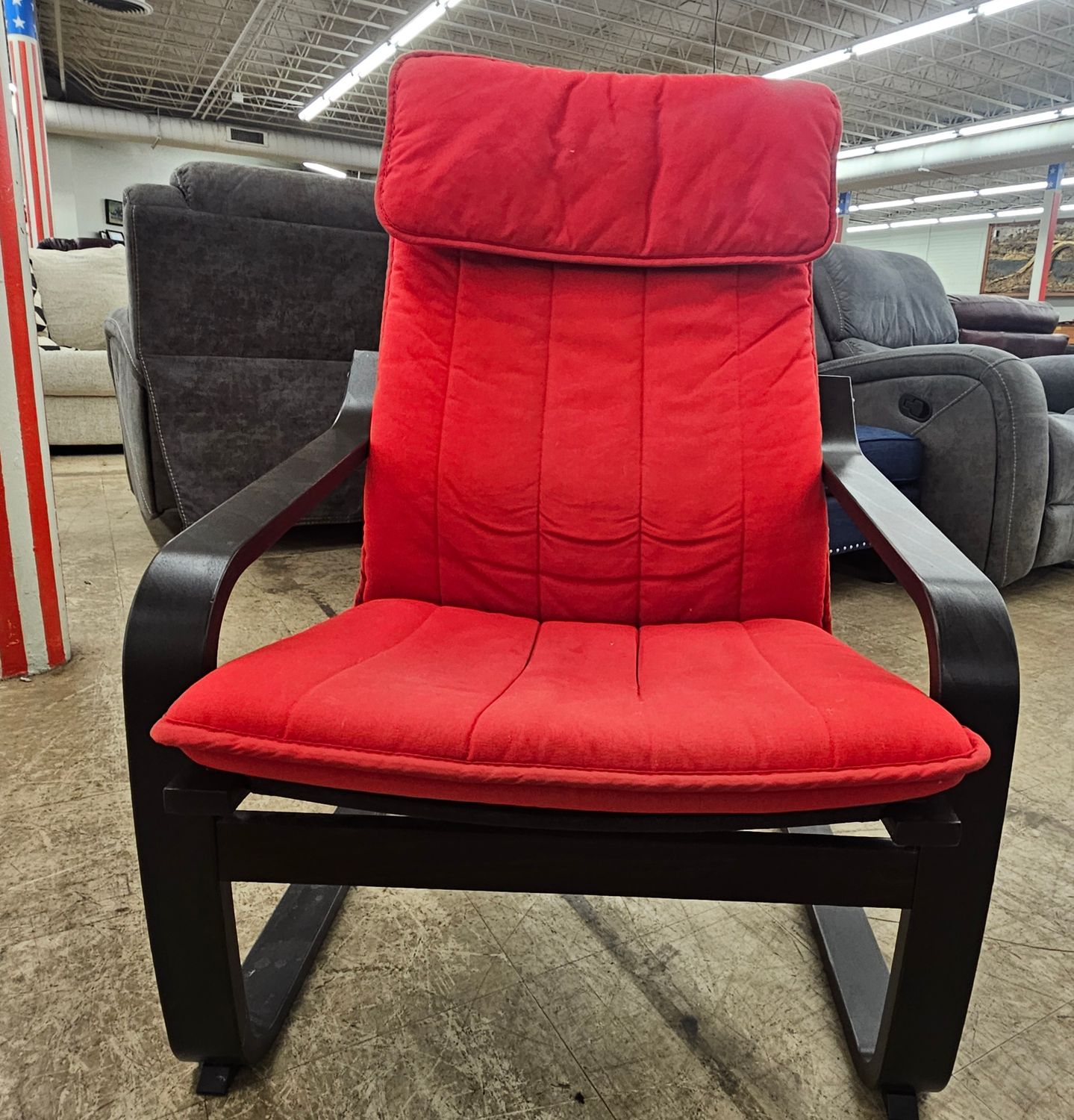 IKEA POÄNG Red Lounge Chair