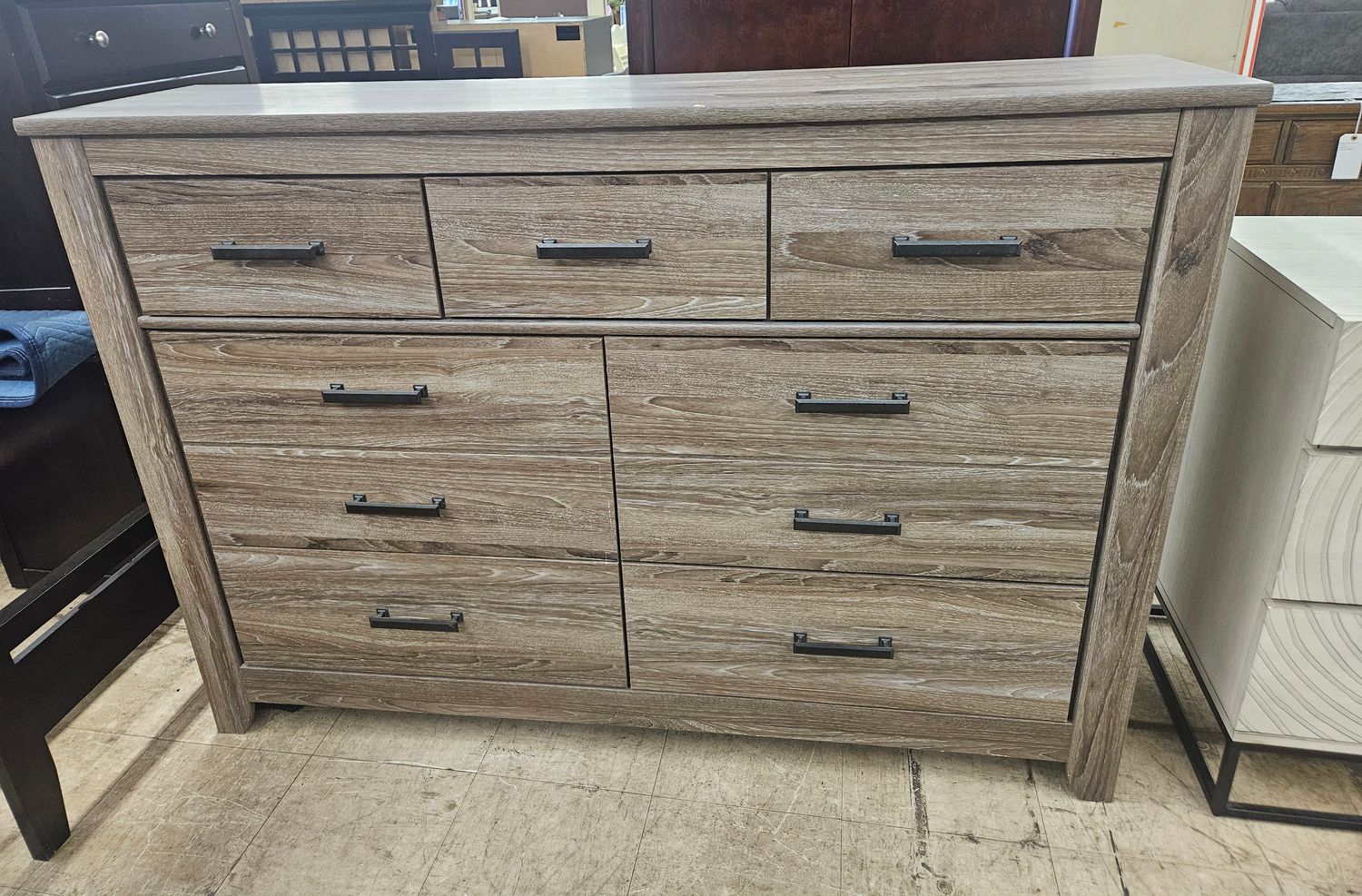 Rustic Gray 9-Drawer Dresser - FREE DELIVERY