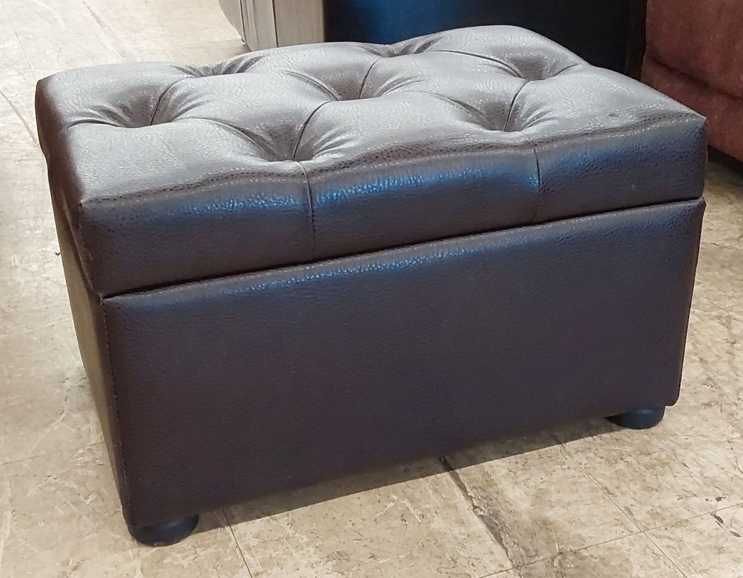 Small Tufted Storage ottoman