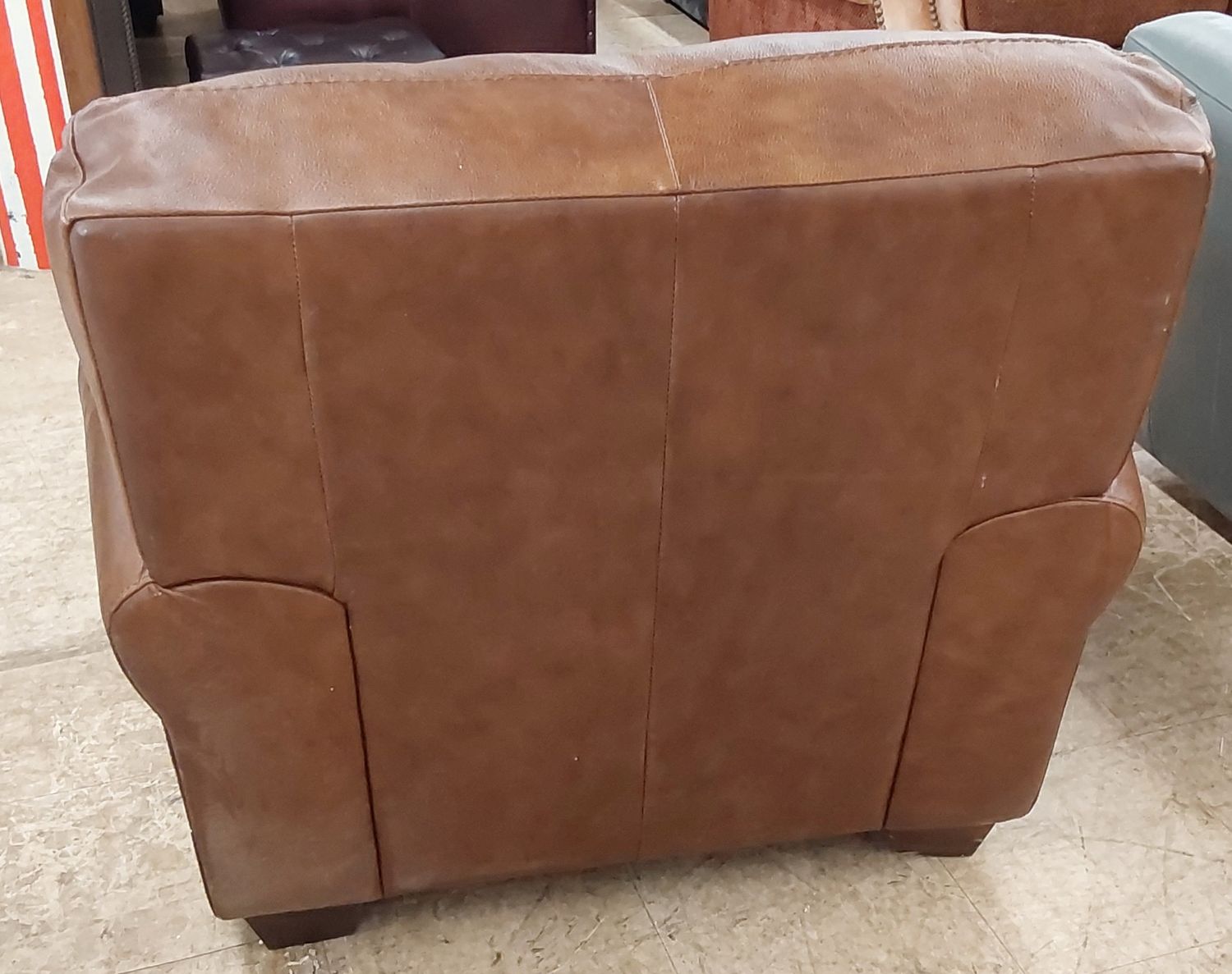 Plush Leather Club Chair