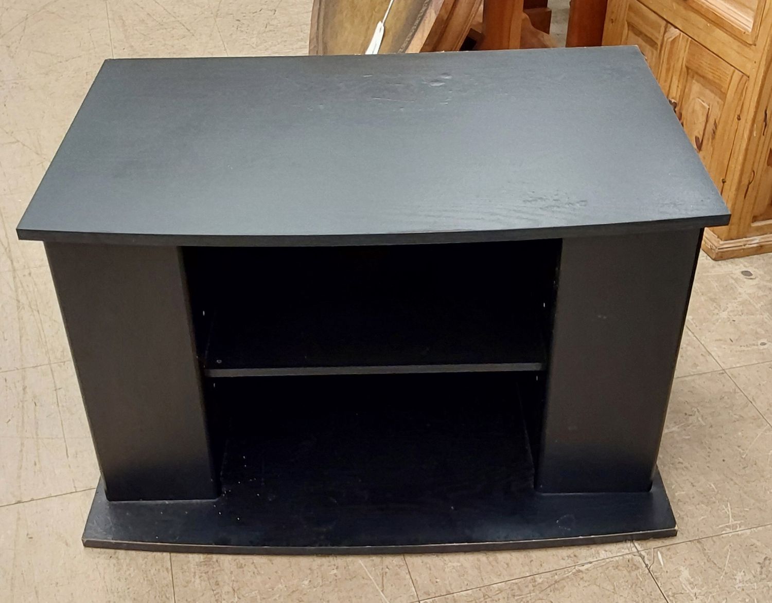 Compact Ebony TV stand and Media Console