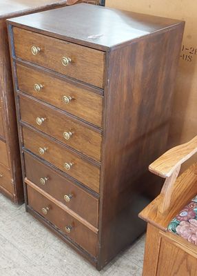 6 Drawer Rolling chest of drawers
