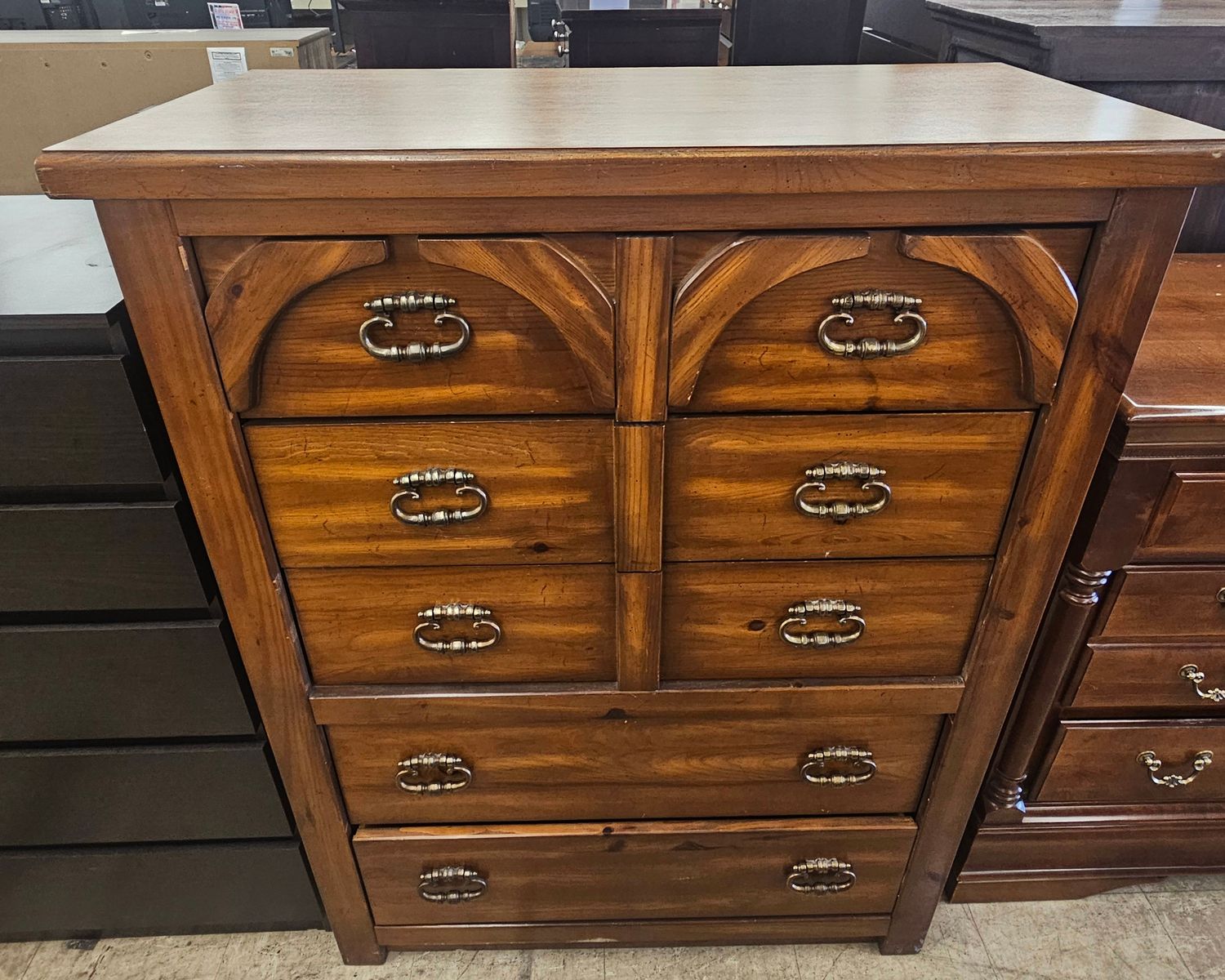 Rustic 5-Drawer Tall Chest