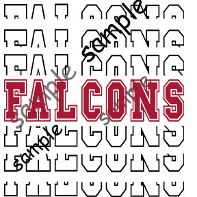 ATLANTA FALCON LOVE DTF TRANSFER