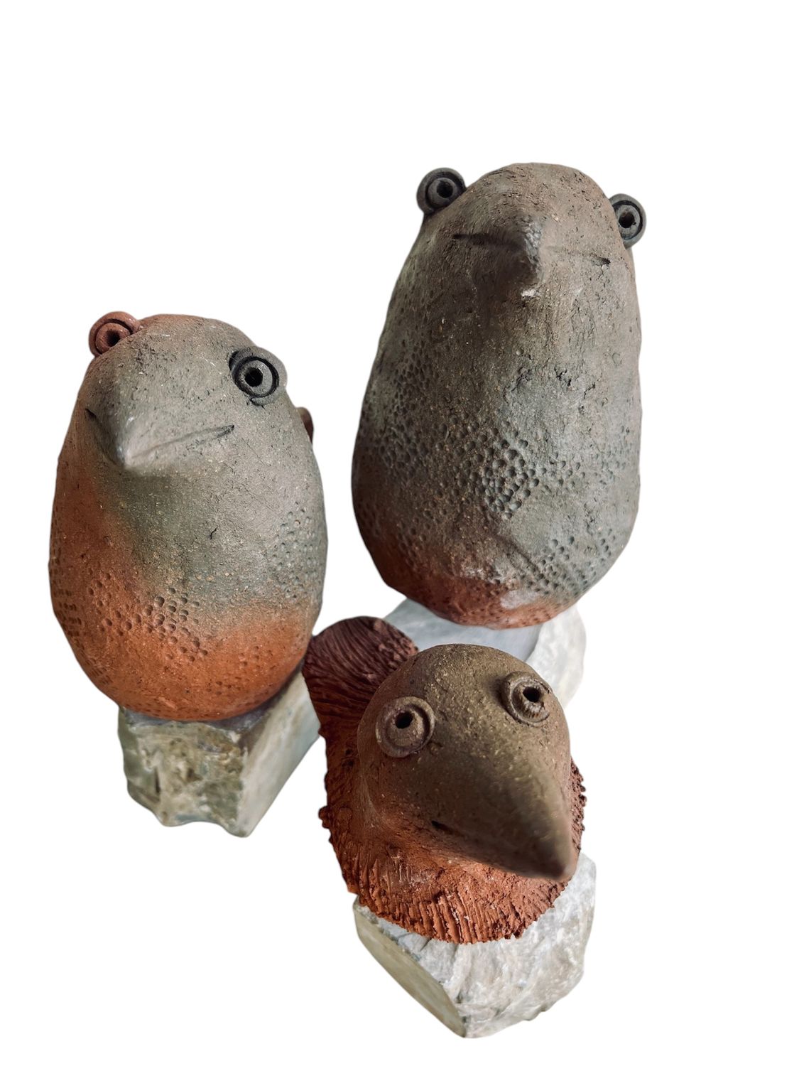ceramic bird family
