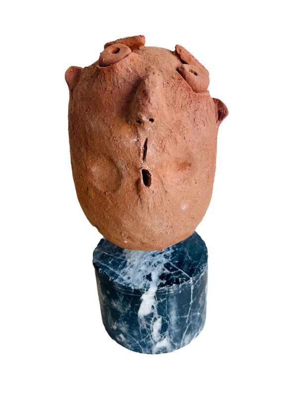 ceranic head sculpture