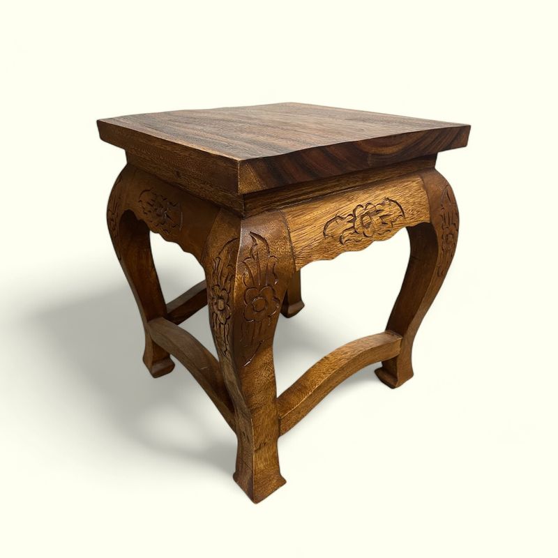 carved opium table