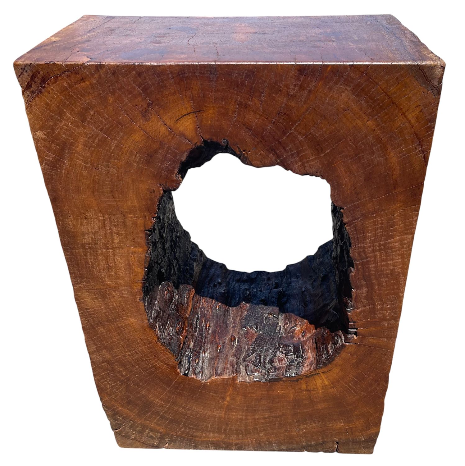 tropical hardwood console table