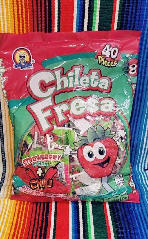 El Azteca Chileta Fresa Paletas 40ct