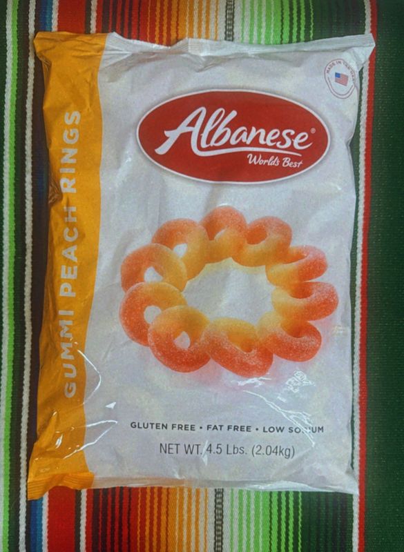 Albanese Gummy Peach Ring (Grape) 5 LB Bag
