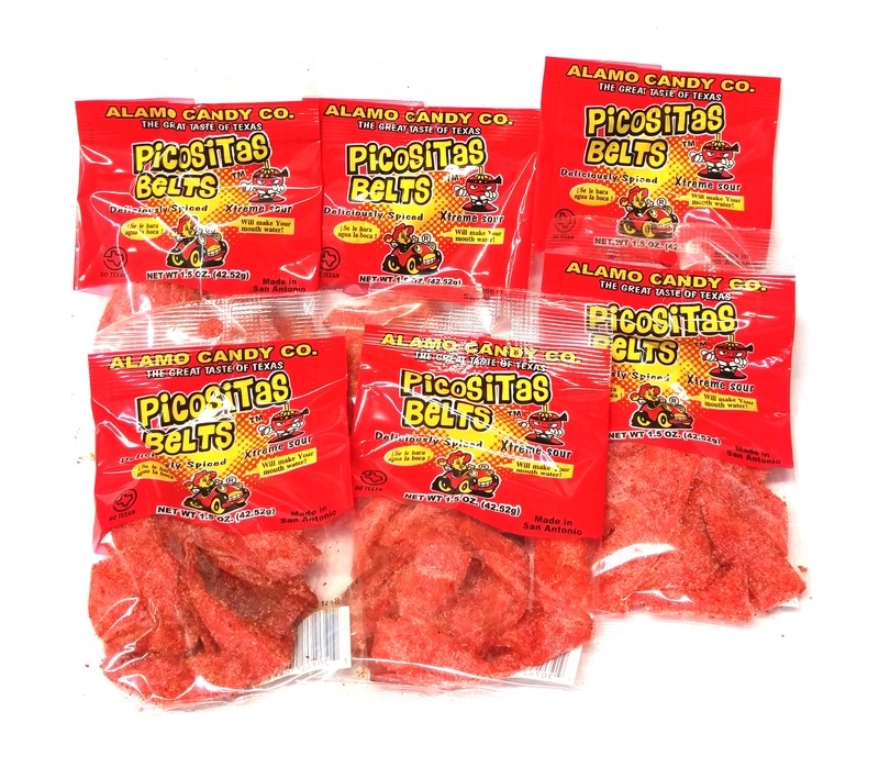 Alamo Candy PIcositas Belts 12ct. Peg Bag