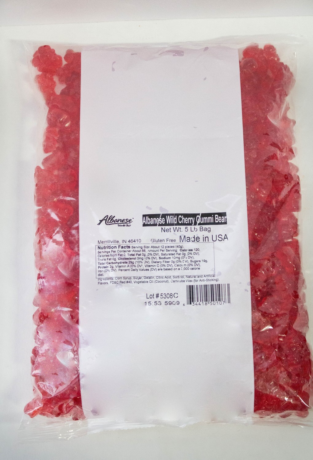 Albanese Gummy Bears Wild Cherry 5 LB Bag