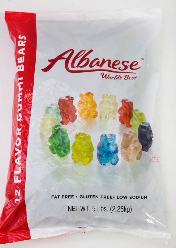 Albanese Gummy Bears 12 Flavor 5 Lb. Bag