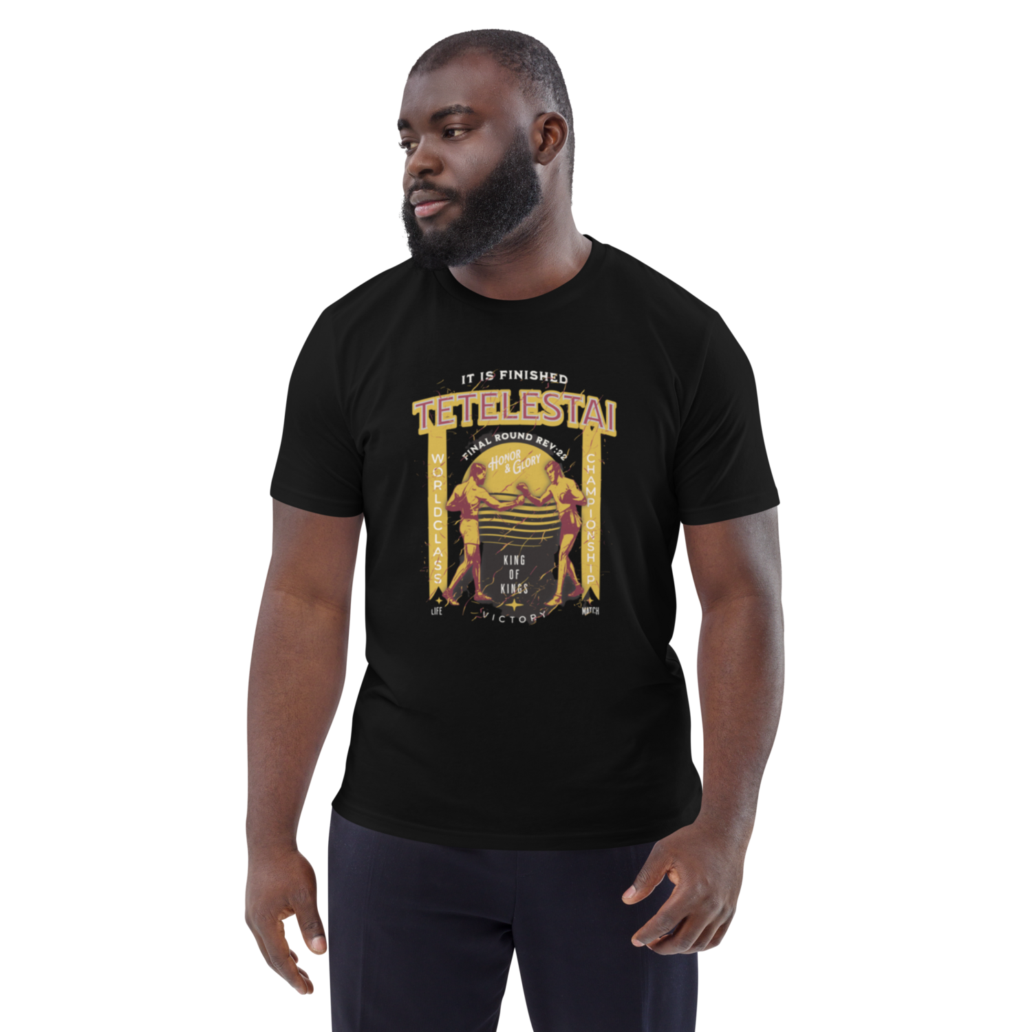 Unisex organic cotton "It is Finished" "Tetelestai" t-shirt