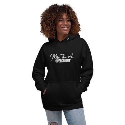 Staple hoodie with large embroidery "Overcomer"