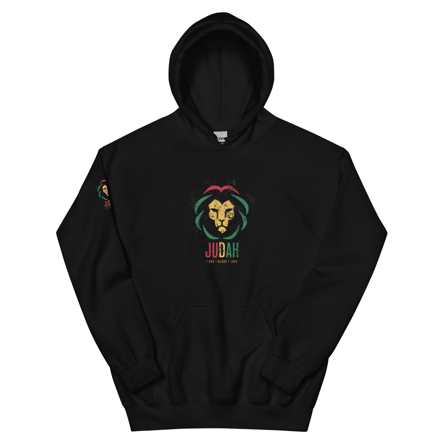 Lion of Judah 1 God, 1 Blood, 1 Love Unisex Hoodie